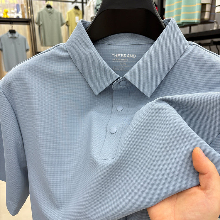 Herren Poloshirt mit atmungsaktivem Funktionsgewebe und innovativer Knopfleiste Echoarchiv
