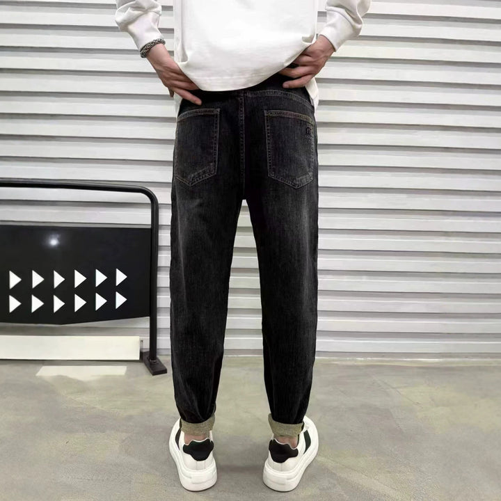 Herren Relaxed Denim-Jogger mit Kordelzug und elastischem Saum Echoarchiv