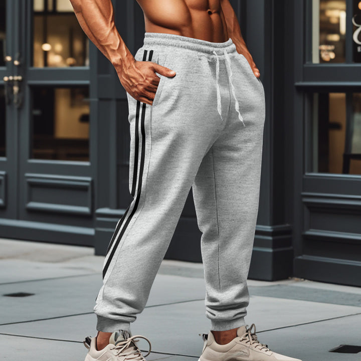 Herren Sportliche Jogginghose mit elastischem Bund und stylischen seitlichen Streifen Echoarchiv