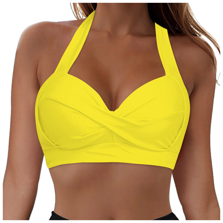 Damen Modisches Bikinioberteil mit Wickeldesign Echo Archiv