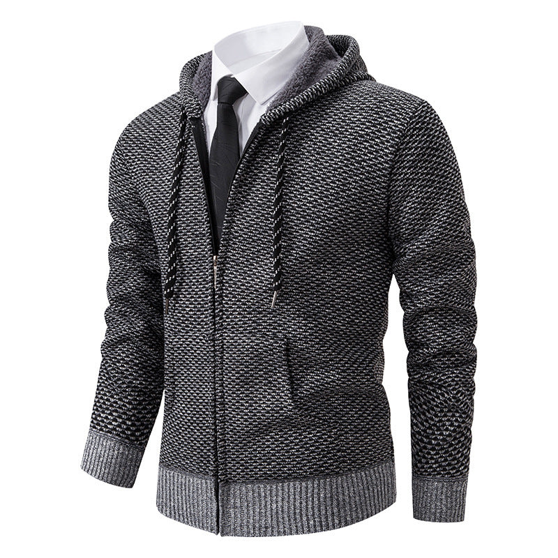 Herren stylische Kapuzenjacke mit weichem Innenfutter und eleganten Akzenten Echoarchiv
