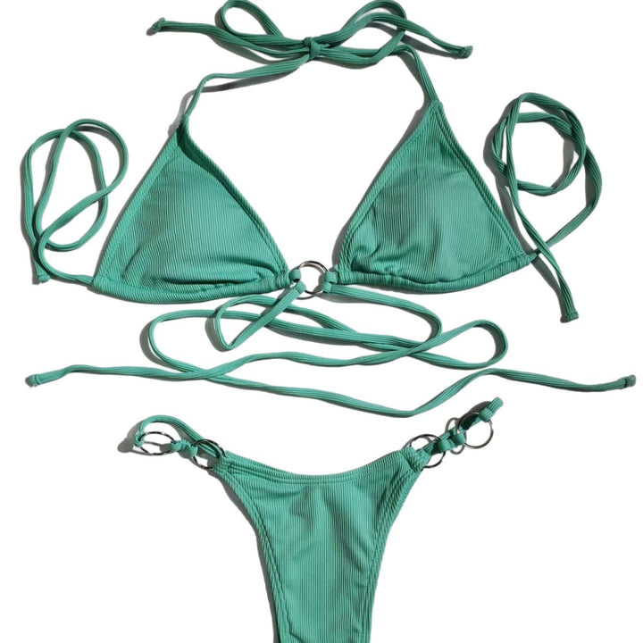 Damen Triangel-Bikini mit dekorativen Ringen Echo Archiv