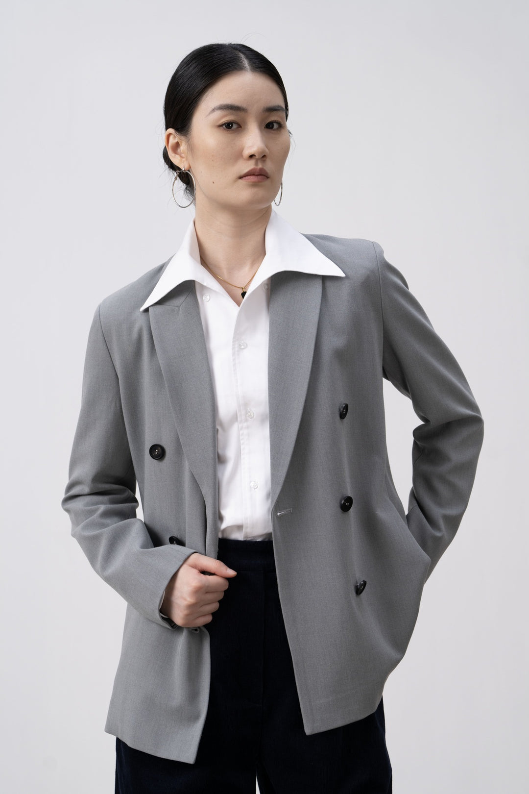 Damen Taillierte Doppelreihige Blazer Echoarchiv 1787623052