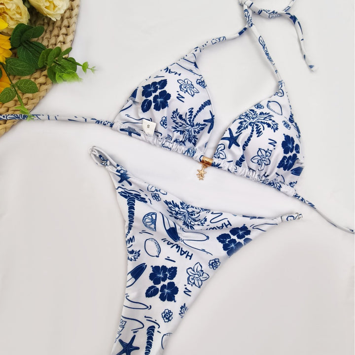 Damen Bikini-Set mit raffiniertem Polka-Dot-Design und verstellbarem Halter Echo Archiv