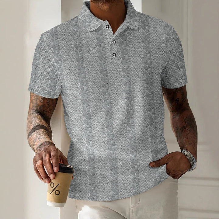 Herren Kurzarm Poloshirt mit strukturiertem Design Echoarchiv