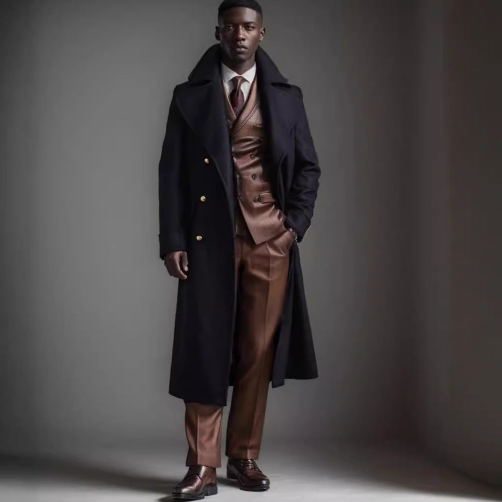 Herren eleganter und stilvoller Dufflecoat mit modernen Akzenten Echoarchiv