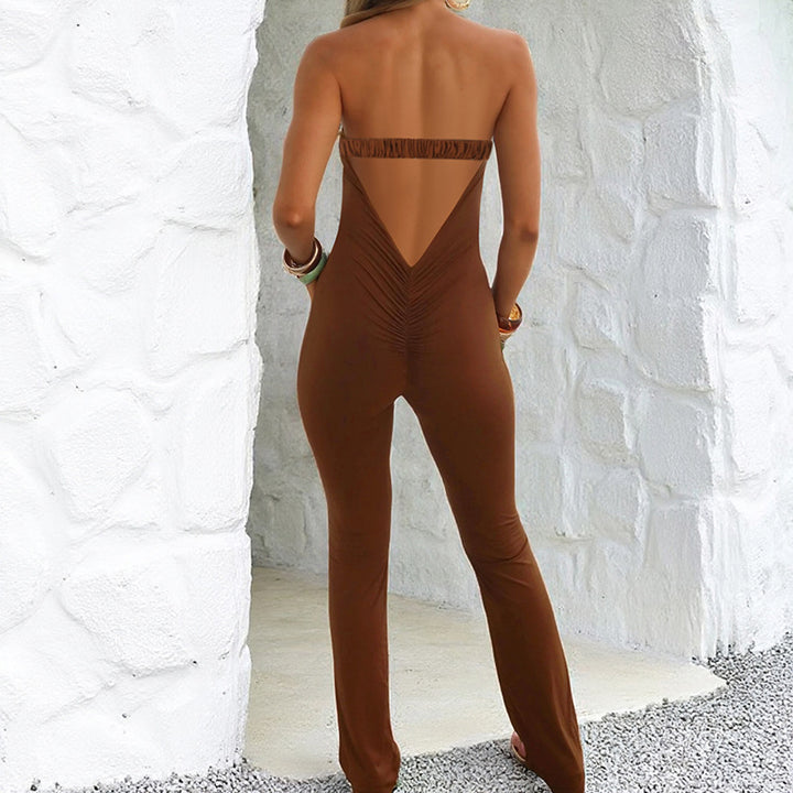 Damen Stilvolles Jumpsuit mit tailliertem Schnitt und ausgeschnittenem Detail Echo Archiv