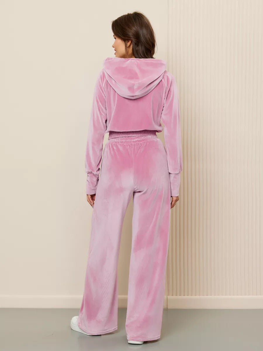 Echoarchiv | Minimalismus Fleece Kapuzenpullover und Jogginghose Zweiteiler Satz