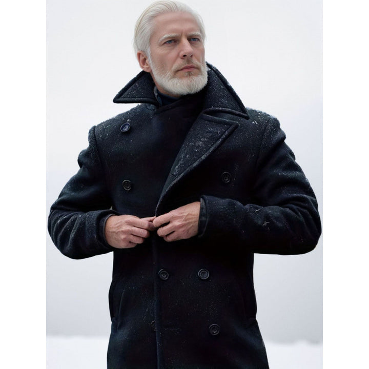 Herren eleganter Woll-Doppeleffekt-Mantel Echoarchiv