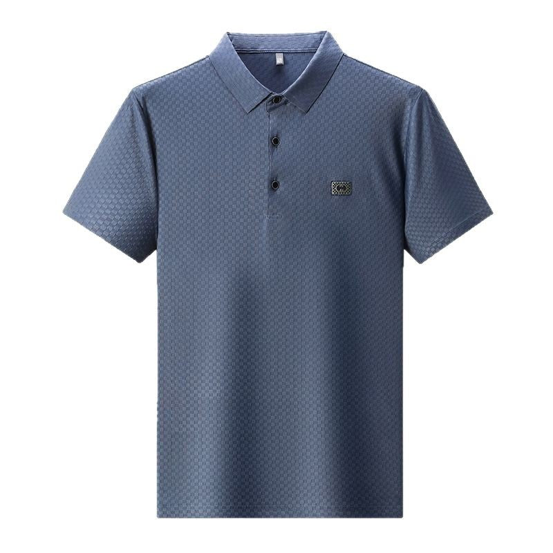 Herren elegantes Poloshirt mit strukturierter Oberfläche und praktischen Details Echoarchiv