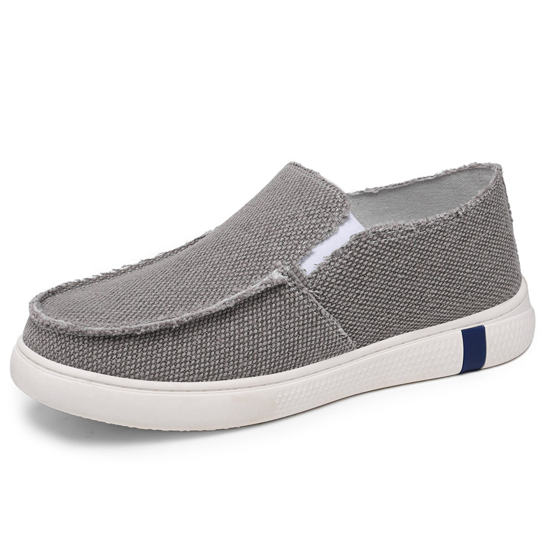 Herren nan lässiger Canvas-Slip-On mit ausgefranster Kante, elastischem Einsatz und griffiger Gummilaufsohle Echo Archiv