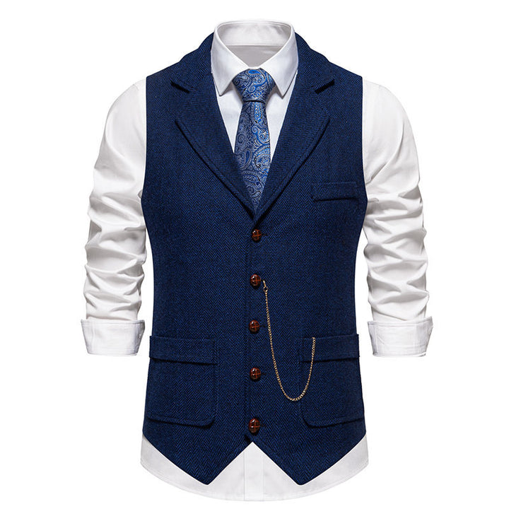 Herren elegante Weste mit zeitgemäßem Schnitt und feiner Struktur Echoarchiv
