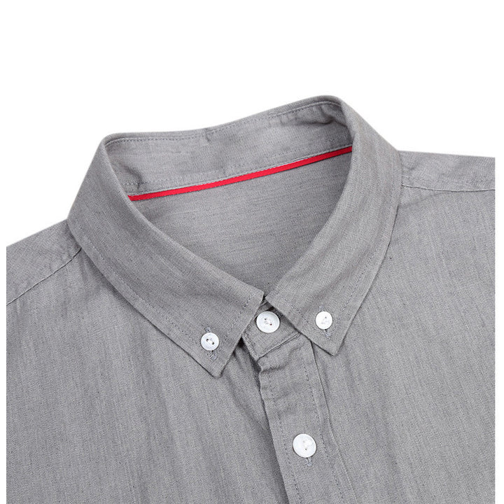 Herren modernes Denim-Hemd mit Button-Down-Kragen Echoarchiv