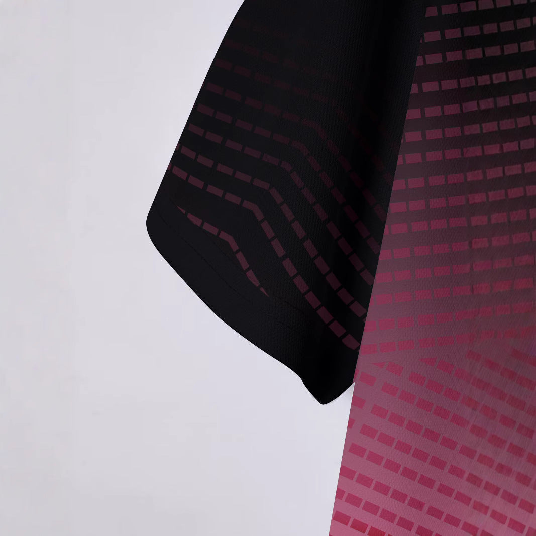 Herren Poloshirt mit modernem 3D-Muster Echoarchiv