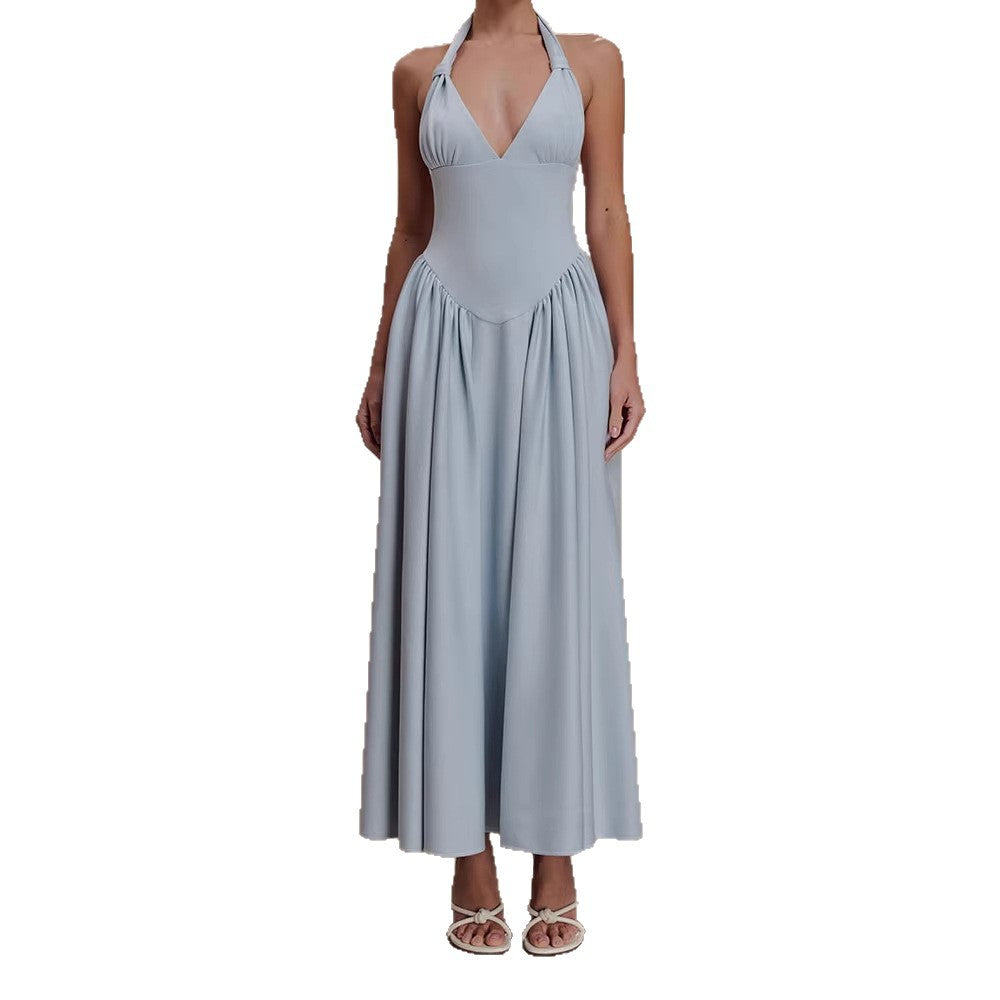 Damen Halter-Ausschnitt Maxikleid mit figurbetonter Silhouette Echo Archiv