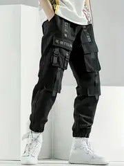 Herren Technische Utility-Cargohose mit Multifachtaschen, verstellbaren Gurtbändern & elastischen Saumbündchen Echo Archiv