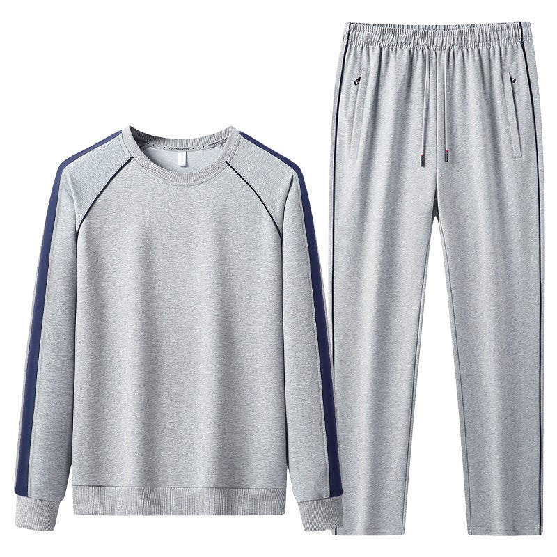 Herren Freizeit-Trainingsanzug-Set aus weichem Jersey mit Raglanärmeln & elastischem Kordelbund Echoarchiv