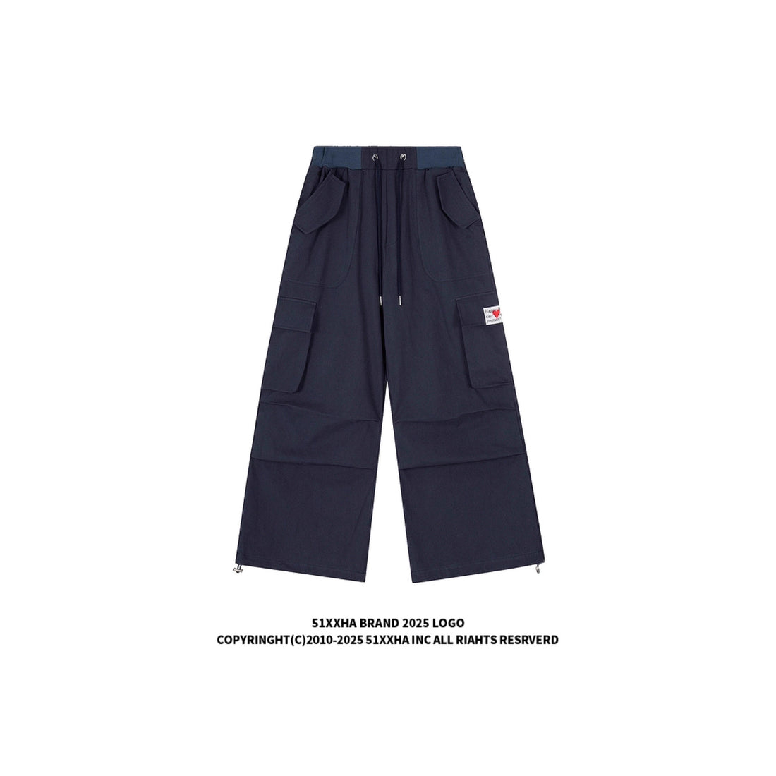 Damen Weitgeschnittene Cargo-Hose Echoarchiv 1787981945
