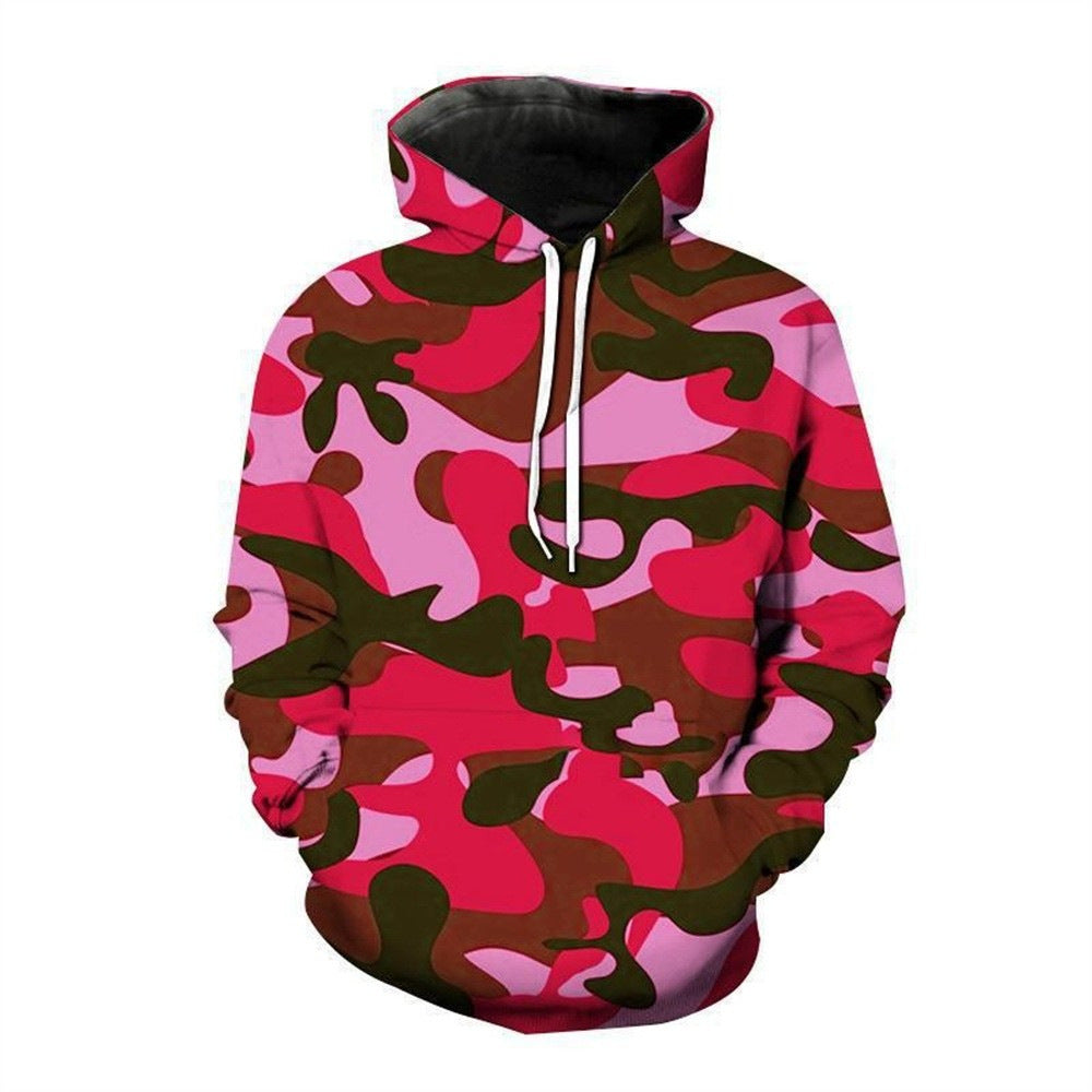 Damen Kapuzenpullover mit modernem Camouflage-Muster Echoarchiv