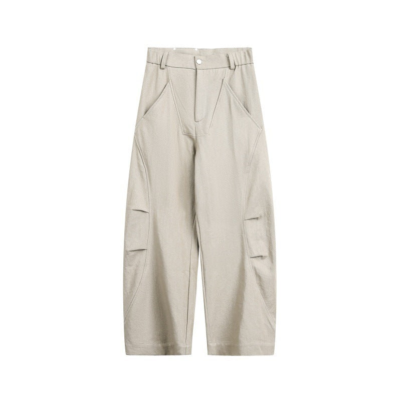 Unisex Weite Cropped-Cargohose mit hoher Taille und Utility-Taschen Echo Archiv