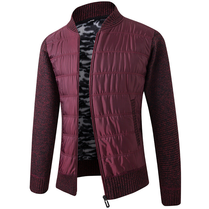 Herren Übergangsjacke mit Stehkragen und strukturiertem Design Echoarchiv