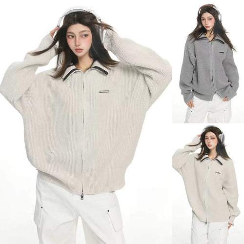 Damen Modische Oversized Strickjacke Echoarchiv
