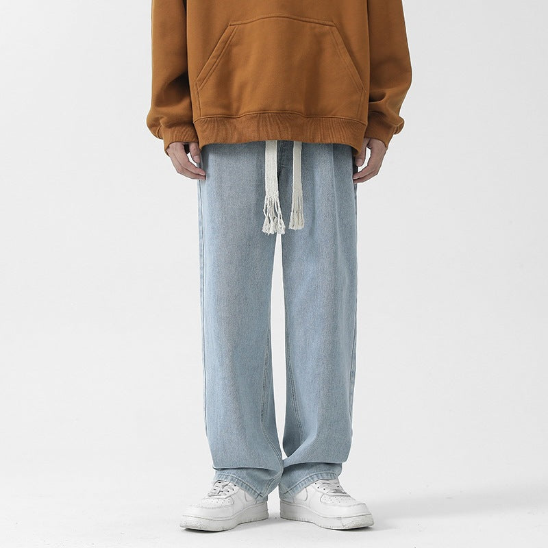 Herren Bequeme und lässige Denim-Hose mit weitem Bein Echo Archiv