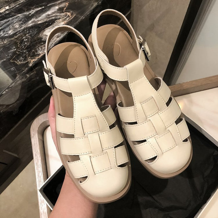 Damen Elegante Sandalen mit Raffiniertem Geflochtenem Design und Komfortablem Fußbett Echoarchiv