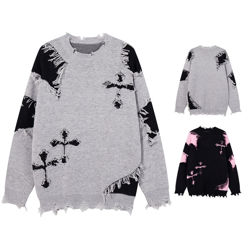 Damen Modischer Grobstrickpullover mit einzigartigem Zopfmuster Echoarchiv