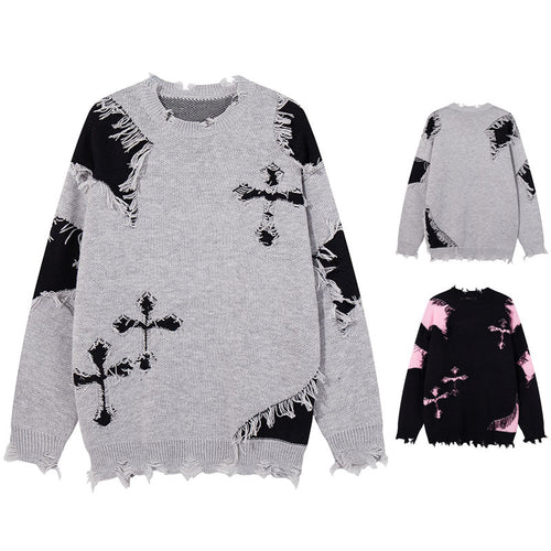 Damen Modischer Grobstrickpullover mit einzigartigem Zopfmuster Echoarchiv
