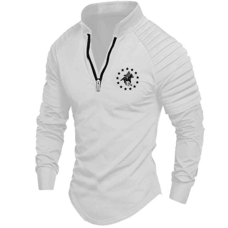 Herren Sportlicher Pullover mit halbem Reißverschluss Echoarchiv