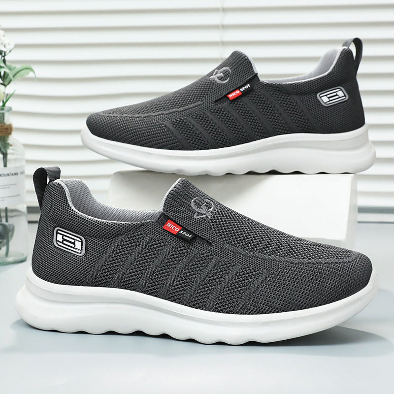 Herren nan atmungsaktiver Slip-On Strick-Freizeitschuh mit elastischem Einstieg, gepolsterter Komfortsohle und rutschfester Wellenlaufsohle Echo Archiv