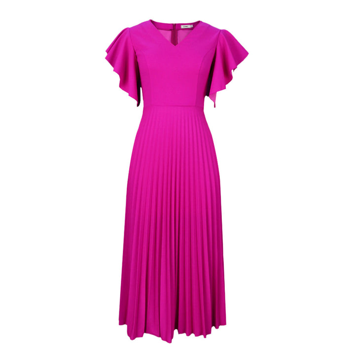 Damen Plisseekleid mit voluminösen Flügelärmeln Echo Archiv