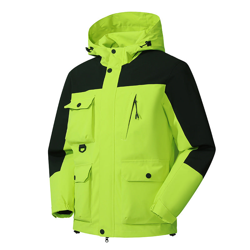 Herren technische Outdoorparka mit Kapuze, wasserabweisender Shell und Mehrfachtaschen Echo Archiv
