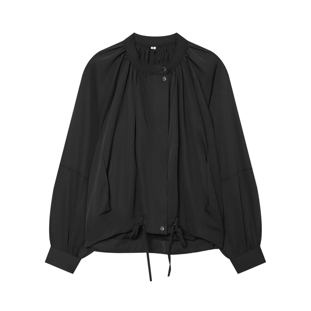Damen Leichte Blousonjacke mit Rundhals, geraffter Passe und Tunnelzug Echo Archiv