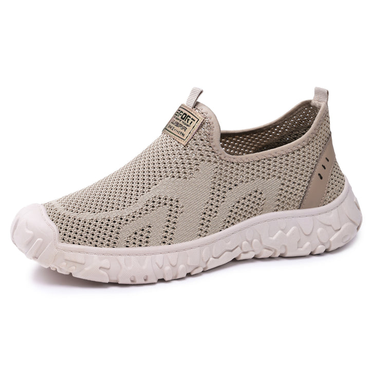 Unisex nan leichter atmungsaktiver Slip-On Strick-Walking-Schuh mit flexibler Profilsohle Echo Archiv