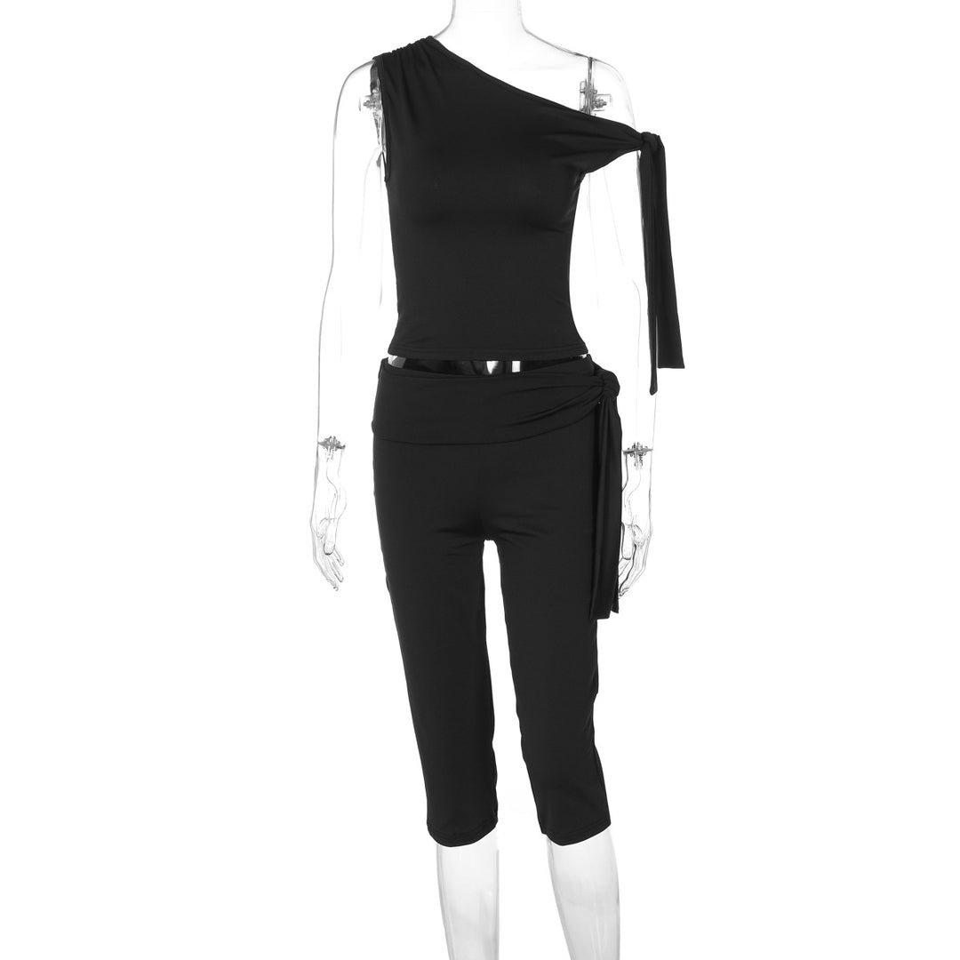 Damen Einseitiger Jumpsuit mit exklusiven Drapierungen Echo Archiv