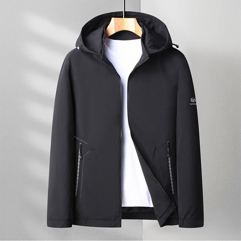 Herren Leichte Kapuzenjacke im urbanen Travel-Style mit Dreiviertelärmeln – Taviero