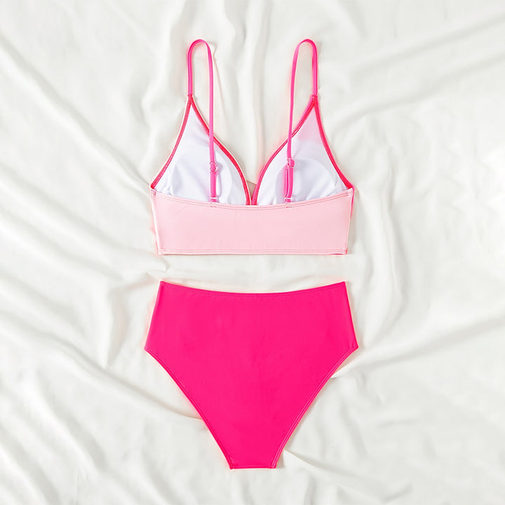 Damen Bikiniset mit modernem Wickeldesign und hoch tailliertem Schnitt Echo Archiv