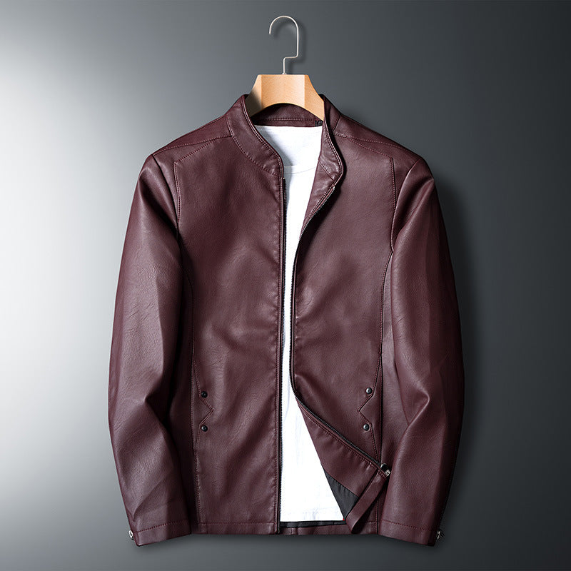 Herren Modische Kunstlederjacke mit Steppdetails Echo Archiv