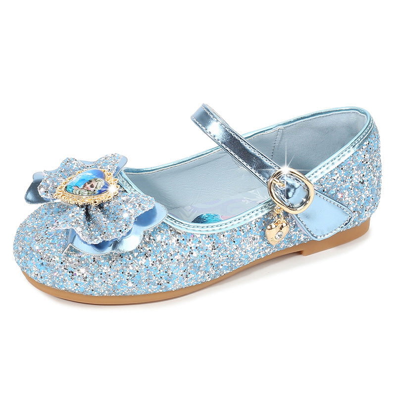 Mädchen Glitzernde Ballerinas mit Blumendekor Echo Archiv
