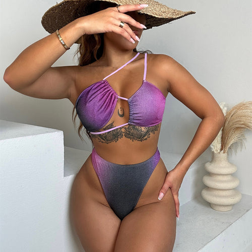 Damen Bikini mit asymmetrischem Design und Raffungen Echo Archiv