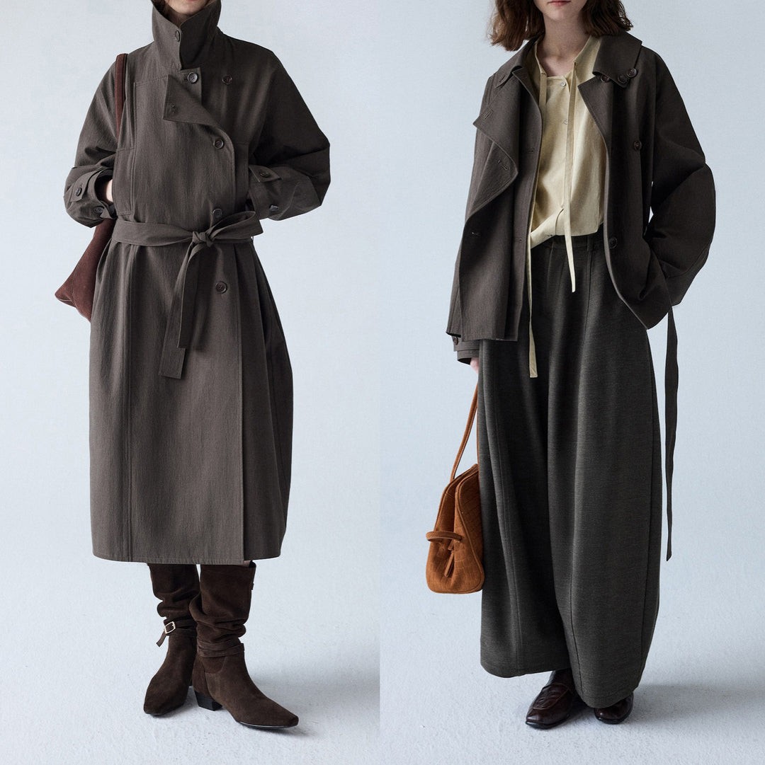 Damen Modische und lässige Jacke mit hohem Kragen Echoarchiv