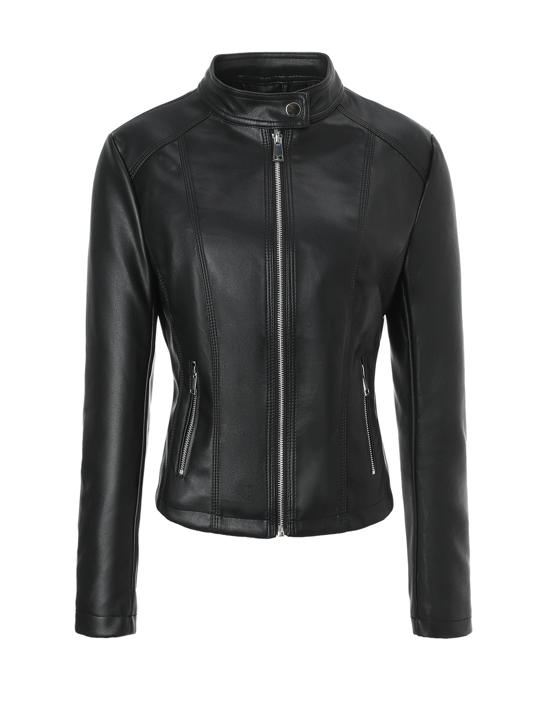 Damen Strukturierte Kunstlederjacke Echo Archiv