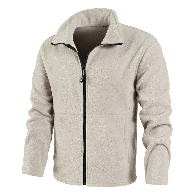 Herren Leichte Fleecejacke mit Stehkragen und durchgehendem Reißverschluss – Taviero