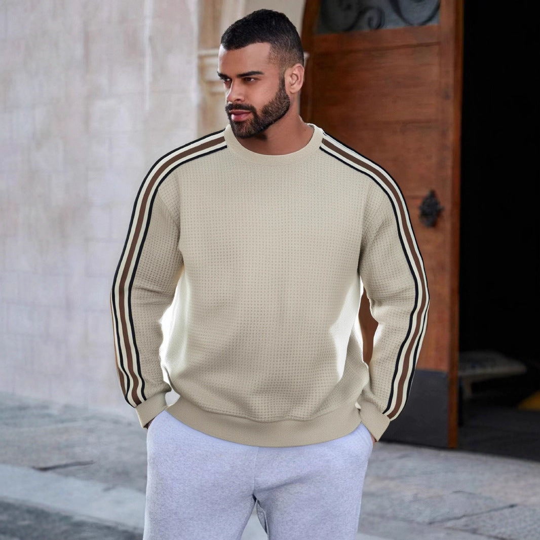 Herren Sportlicher Sweatshirt mit strukturierter Oberfläche und modernen Streifen Echoarchiv