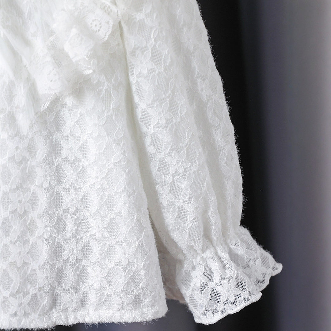 Damen Rüschenbluse mit Spitzenakzenten Echo Archiv