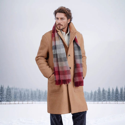 Herren stilvoller und warmer Wollmantel Echoarchiv