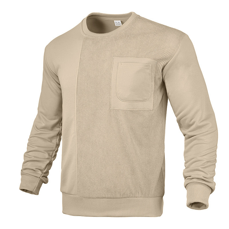 Herren nan strukturiertes Sweatshirt mit Brusttasche und geripptem Vorderpanel Echo Archiv