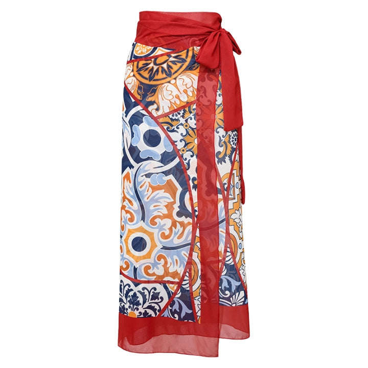 Damen Badeanzug mit eleganter Wickelhose Echo Archiv